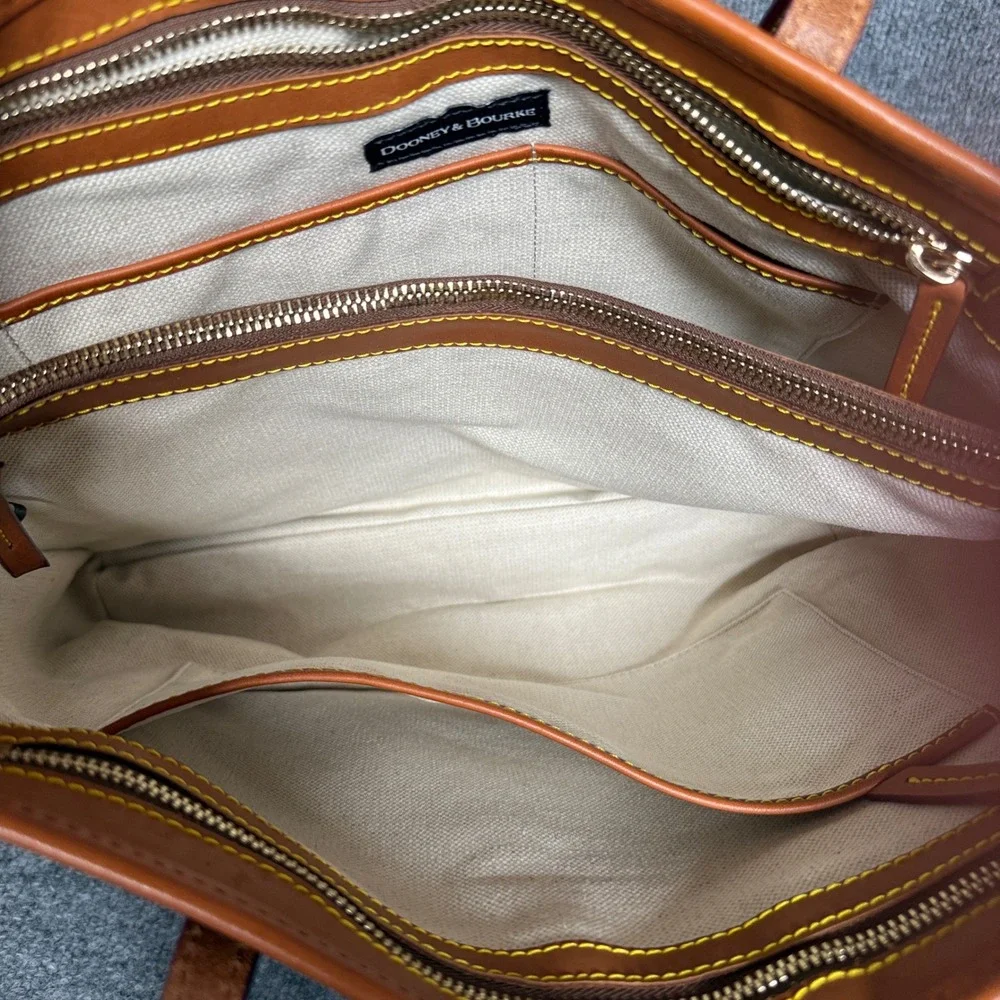 Dooney & Bourke Large Tote Bag Olive Green All Weather Leather 3.0 Top Handle
